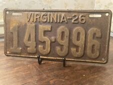 Antique 1926 Virginia License Plate  picture