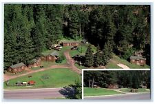 c1960 Aerial Pine Rest Cabins Exterior View Hill City South Dakota SD Postcard picture