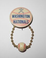 1940 Baseball Washington Nationals Crossed Bat Souvenir Pin Button Rick Ferrell picture