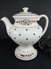 Vintage Porcelier Blue Dots Percolator Coffee Pot picture