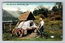 Murray Bay-Quebec, the Old Oven, Man and Child, Antique Vintage Postcard picture