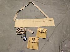 WWII US AIRBORNE PARATROOPER M1 CARBINE RIFLE AMMO BANDOLEER, POUCH, SLING LOT picture