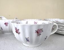 Spode Bone China England Dimity Pattern Teacups And Saucers, Sugar And Creamer picture