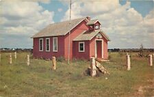 Little Red Schoolhouse Plains of Kansas Postcard picture