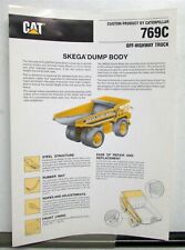 1990 Cat769C Off Highway Truck Skega Dump Body Construction Sales Sheet picture