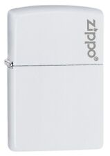 Zippo 214ZL, Classic White Matte Finish Lighter, Zippo Logo, Full Size picture