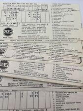 100+ Vtg Railroad Company Pay Stubs Wabash N & W 1950s-1970s picture