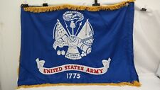 U.S. Army Field Flag 3 FT x 4 FT Ultra BL POLY w/ Fringe HAND SEWN AL picture