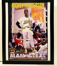 Rickey Henderson Oakland A's Costacos Brothers 8.5x11 FRAMED Print Vintage 90s picture