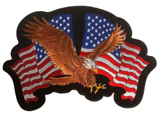 American Eagle 12x8 inch Large Biker Back Patch IRON ON picture