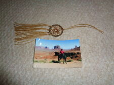 Antique original handmade Native American Dream catcher rawide tassels strands o picture