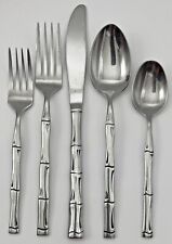 Vintage Stanley Rogers Citadel Bamboo 5 Piece Place Setting Stainless Flatware picture