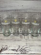 Set Of 4 GUINNESS BREWED in Dublin Pint Beer Glass Etched Embossed Harp picture