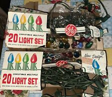 Vintage General Electric Christmas Lights GE 20 Piece Light Set Of 2 picture