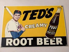 Vintage Ted's Creamy Root Beer Advertising Sign picture