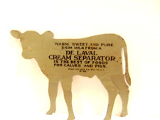 small metal De Laval Cream Separators metal cow shaped advertising sign picture