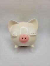 Vintage Cute Coin Piggy Bank White Small picture