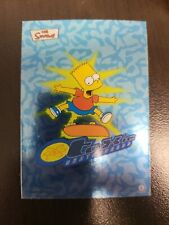 2002 Topps The Simpsons Bart Simpson Toxic FOIL PARALLEL STICKER card #1 picture