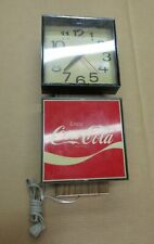 Vintage Enjoy Coca Cola Hanging Wall Clock Sign Advertisement C1 picture