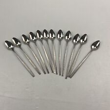 VTG Oneida 12 Piece 8” Teaspoons Silverware Hibiscus Flower Band Stainless Rings picture