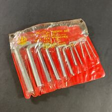 NEW OLD STOCK VINTAGE 'STORK' 11PC HEX KEY WRENCH SET 050-3/8 MADE IN JAPAN picture