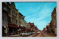 Racine WI-Wisconsin, Main Street, Advertising, Antique Souvenir Vintage Postcard picture