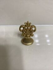 vintage seal stamper gold-tone stamp ornate … makes a happy face..wax sealer picture