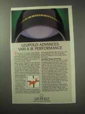 1985 Leupold Vari-X III Scopes Ad - Performance picture