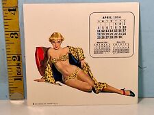1954 Ernest Chiriaka APRIL. Esquire Pinup Desk Calendar Page EX picture