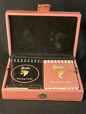 VINTAGE BARBIE PLAYING CARDS PINK CASE 1959-69 FASHIONS 2 DECKS Photos & Art picture