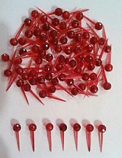 100 VINTAGE RED MINI PIN LIGHTS BULB Ceramic Christmas Tree Tiny Replacement Peg picture