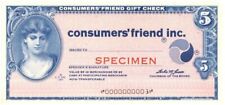 Consumers' Friend Inc. - dated 1973 American Bank Note Specimen - Loss of Paper  picture