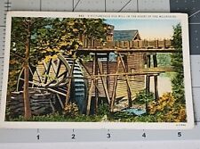 Vintage Postcard - Old Lumber Mill In The Heart Of Mountains On River Un-Posted picture