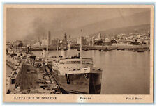 c1920's Port Steamboat Landing Santa Cruz De Tenerife Spain Unposted Postcard picture