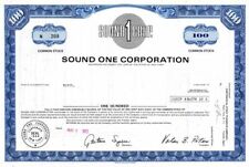 Sound One Corportation - Sound Effects - Stock Certificate - General Stocks picture