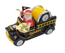 Danbury Mint Exclusive 2020 Pittsburgh Steelers Festive Fire Truck Ornament NEW picture