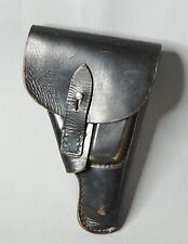 1943 WWII German Officer's Walther PP  Black Leather Pistol Holster Marked picture