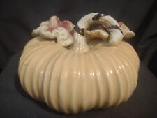 Beautifully Crafted Ceramic Pumpkin Display Piece Thanksgiving 7” picture