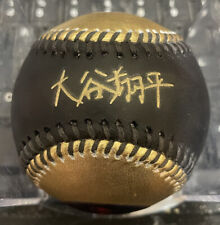 Shohei Ohtani - NOVELTY UV PRINTED/SIGNED MLB GOLD AND BLACK BASEBALL - AUTO- picture