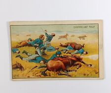 Antique Hoffman House Cigar Tobacco Card, Historical Events, Custer's Last Rally picture