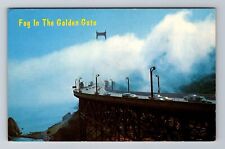 San Francisco CA-California, Fog on Golden Gate Bridge Souvenir Vintage Postcard picture