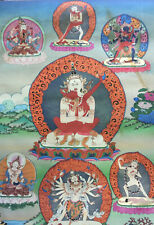Vintage or Antique Buddhist THANGKA TANGKA Silk Painting 35