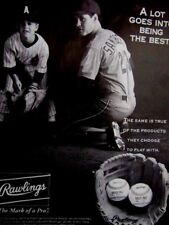 Ryne Sandberg Chicago Cubs 1993 Rawlings Original Print Ad 9 x 11