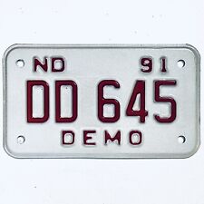1991 United States North Dakota DEMO Special License Plate DD 645 picture