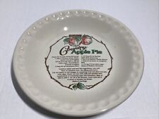 Vintage 1996 Watkins Country Apple Pie Plate 10 1/4” Recipe picture