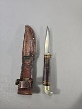 Vintage Western Cutlery Boulder Colo. Bird and Trout Knife with Sheath picture