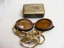 Vintage WW2 1941 British Army Tinted Desert Goggles Original Box S.L.M. 8-b picture