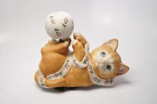 1980s VTG Mann Playful Orange Kitten Cat Play Ribbon Ball Music Memories Japan picture