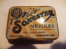 SONGSTER British 200 EXTRA LOUD NEEDLE TIN SHEFFIELD Victrola GRAMOPHONE Needles picture