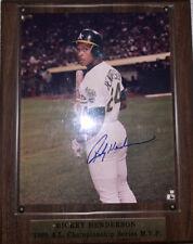 Rickey Henderson Signed 1989 A.L. Championship Series M.V.P. Plaque. MLB verifie picture